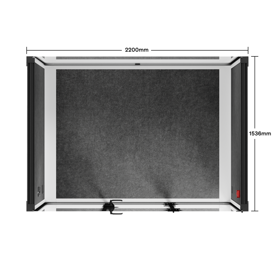 Quell - 4 Person Meeting BoothWhite / Dark Grey / No Furniture