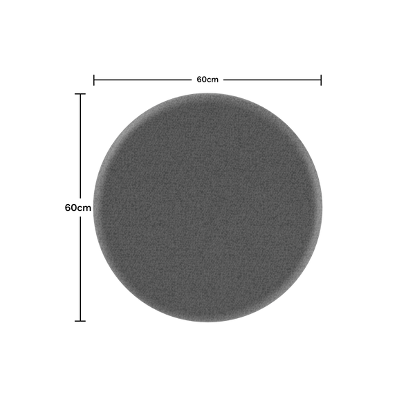 Acoustic Ceiling PanelDark Grey / Round / 60cm by 60cm