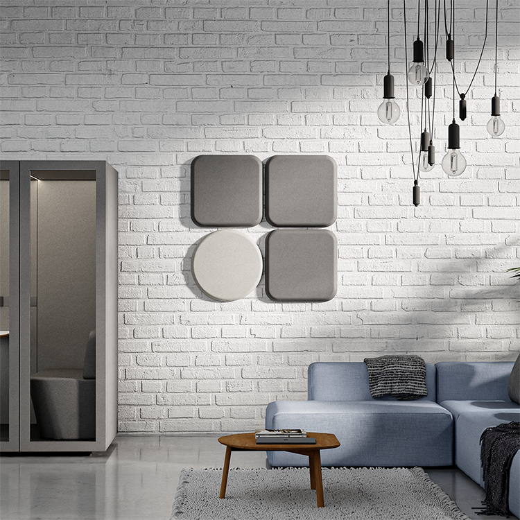 Folio Geometric Acoustic - Wall PanelDark Grey / Round / 60cm by 60cm