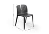 Emi Stackable Office Seating in black shown with dimensions (width 480mm x depth 530mm x height 770mm); modern PP and 25% fibreglass moulded chair designed for ergonomic, durable, and space-saving office seating.