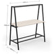 Forma Collaborative A-Frame Table, angled view showing the table dimensions to fit into office and workspace, white oak.