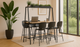 Forma Collaborative A-Frame Table, shown in an open working environment with biophilic elements in the workspace