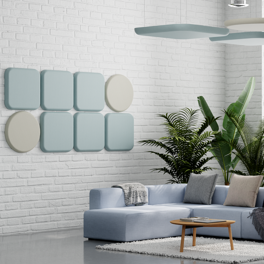 Folio Geometric Acoustic - Ceiling PanelTeal / Round / 60cm by 60cm