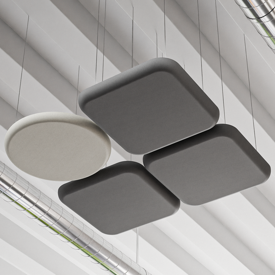 Acoustic Ceiling PanelPebble Grey / Square / 90cm by 90cm