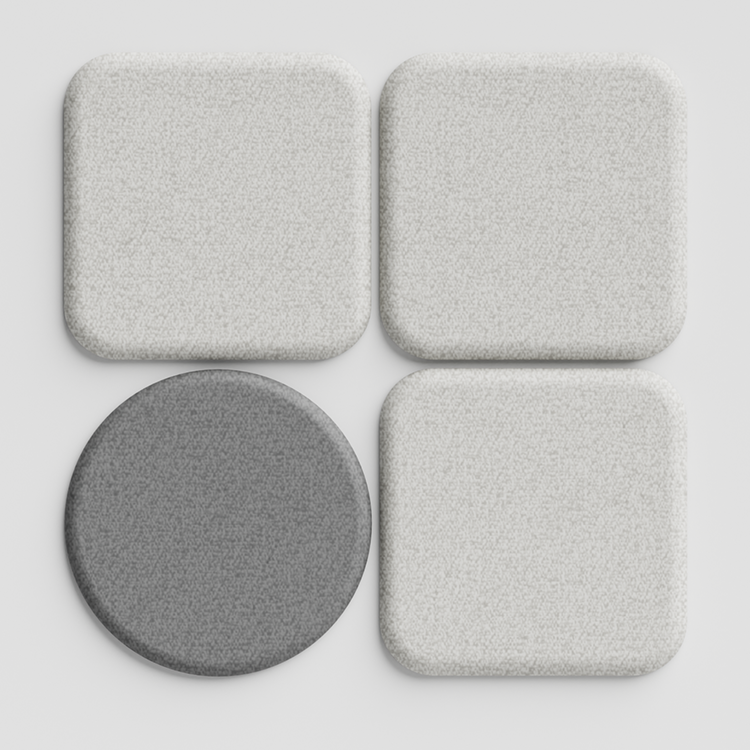 Folio Geometric Acoustic - Wall PanelPebble Grey / Round / 90cm by 90cm