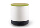 Ikon Rounded Comfort Stool in green shown on a clean white background, featuring a fabric seat, white rounded plastic shell and PP engineered plastic base. Modern ergonomic stool designed for contemporary offices, collaborative spaces and commercial interiors.