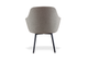 Keebu Four-Leg Chair in beige on a clean white background, featuring a moulded-foam seat and backrest with fabric upholstery and four black-painted steel legs. This modern dining and office side chair offers durable construction, comfortable seating and contemporary style ideal for commercial and residential interiors.