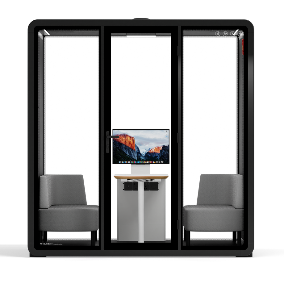 Quell+ - 4 Person Meeting BoothBlack / Dark Grey / Delux