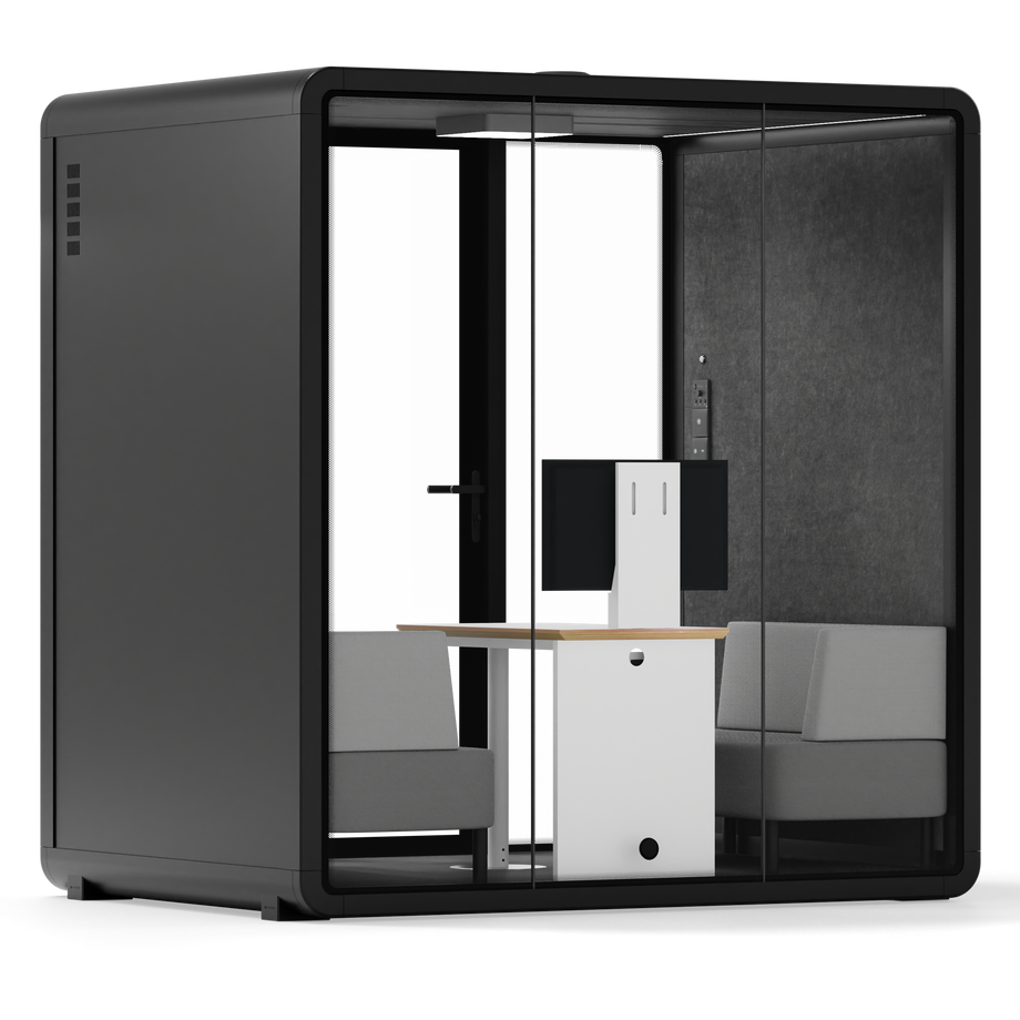Quell+ - 4 Person Meeting BoothBlack / Dark Grey / Delux