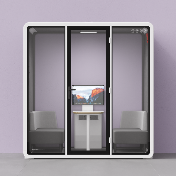 Quell+ - 4 Person Meeting BoothWhite / Dark Grey / Delux