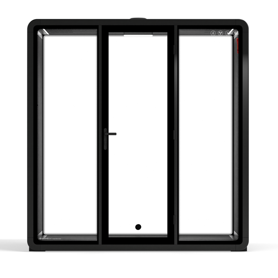 Quell+ - 4 Person Meeting BoothBlack / Dark Grey / No Furniture