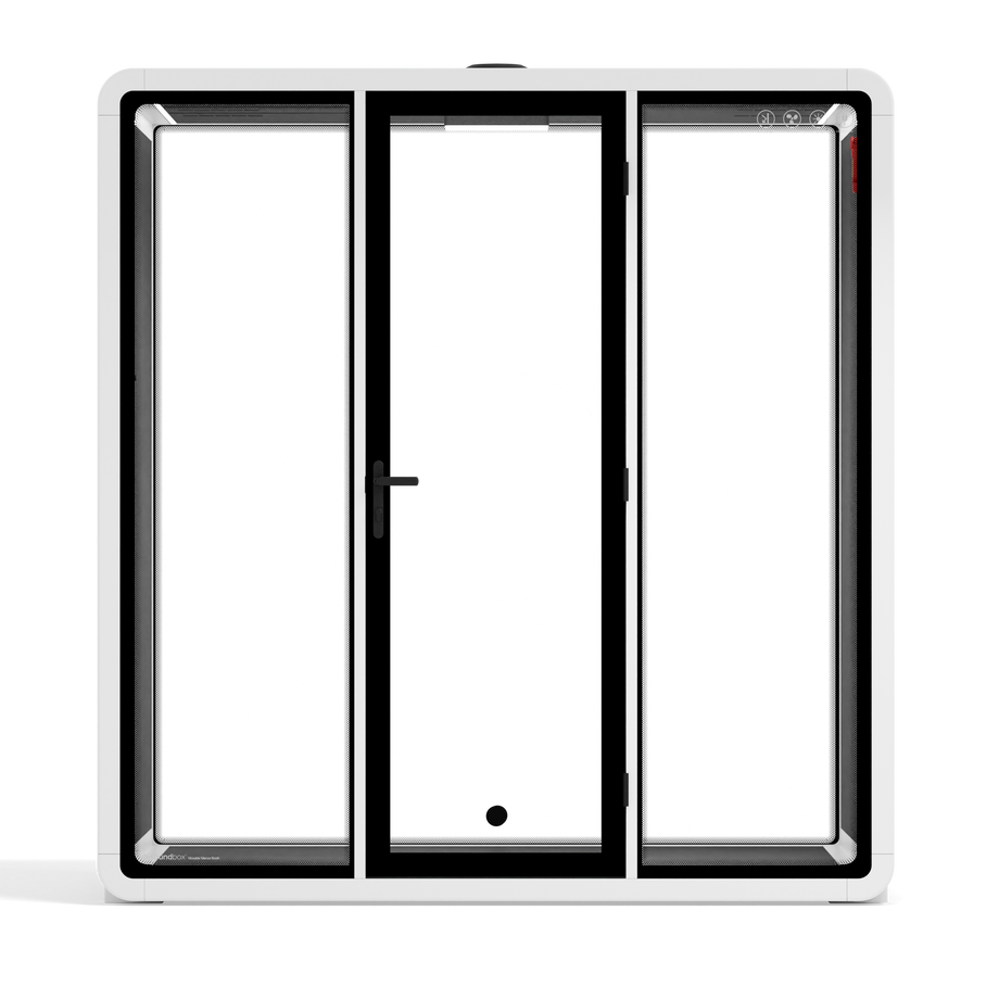 Quell+ - 4 Person Meeting BoothWhite / Dark Grey / No Furniture