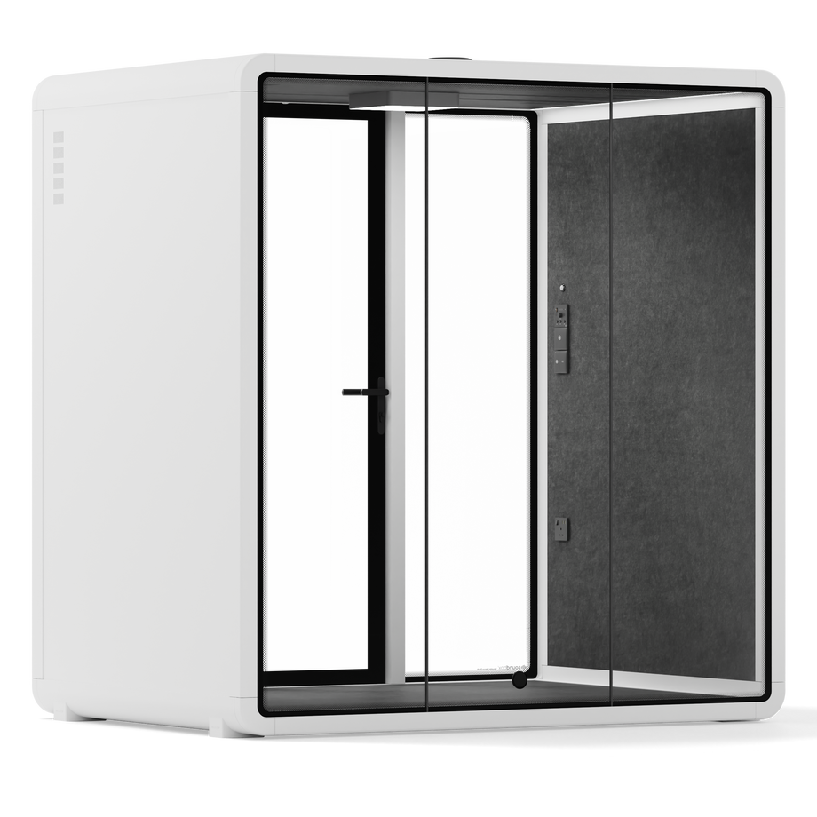 Quell+ - 4 Person Meeting BoothWhite / Dark Grey / No Furniture