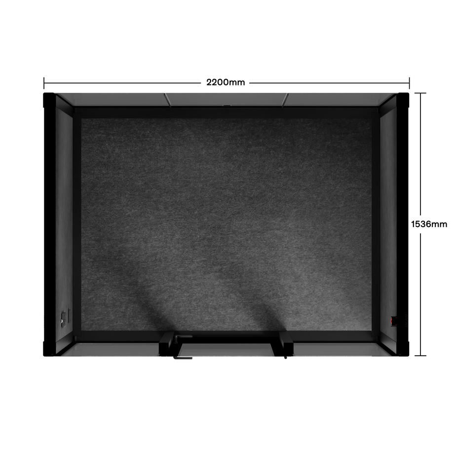 Quell+ - 4 Person Meeting BoothBlack / Dark Grey / No Furniture