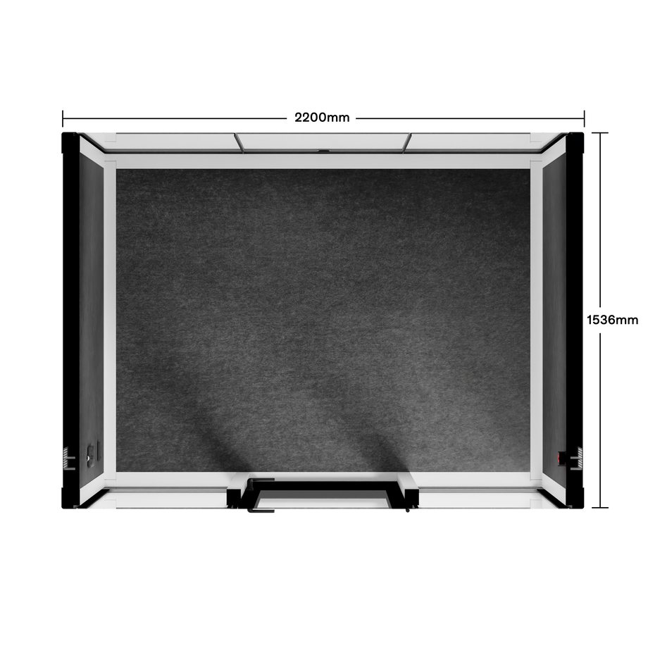 Quell+ - 4 Person Meeting BoothWhite / Dark Grey / No Furniture