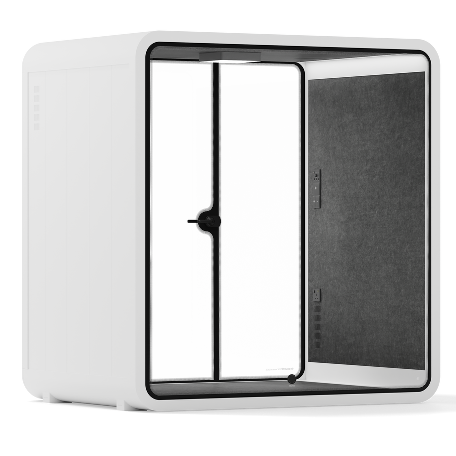 Quell - 4 Person Meeting BoothWhite / Dark Grey / No Furniture