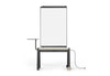 The LinForm Mobile Workstation Board shown on a white background. This modern mobile board features a large aluminium extrusion frame with cast alloy connectors and sleek 30x70mm legs for stability and style. It includes smooth PU wheels for quiet movement, a Gabriel fabric-upholstered cushion for comfort and a built-in multifunctional socket for seamless connectivity, creating a refined and adaptable solution for collaborative workspaces.