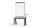 The LinForm Mobile Workstation Board shown on a white background. This modern mobile board features a large aluminium extrusion frame with cast alloy connectors and sleek 30x70mm legs for stability and style. It includes smooth PU wheels for quiet movement, a Gabriel fabric-upholstered cushion for comfort and a built-in multifunctional socket for seamless connectivity, creating a refined and adaptable solution for collaborative workspaces.