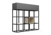 Maxi Office Biophilia Planter in black on a white background, featuring E0-grade MFC construction and a powder-coated steel frame; modern office planter with architectural lines designed for durable storage, workspace organisation and biophilic enhancement in contemporary commercial interiors.