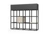 Maxi Office Biophilia Planter in black on a white background, featuring E0-grade MFC construction and a powder-coated steel frame; modern office planter with architectural lines designed for durable storage, workspace organisation and biophilic enhancement in contemporary commercial interiors.