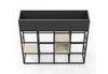 Maxi Office Biophilia Planter in black on a white background, featuring E0-grade MFC construction and a powder-coated steel frame; modern office planter with architectural lines designed for durable storage, workspace organisation and biophilic enhancement in contemporary commercial interiors.