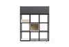 Maxi Office Biophilia Planter in black on a white background, featuring E0-grade MFC construction and a powder-coated steel frame; modern office planter with architectural lines designed for durable storage, workspace organisation and biophilic enhancement in contemporary commercial interiors.