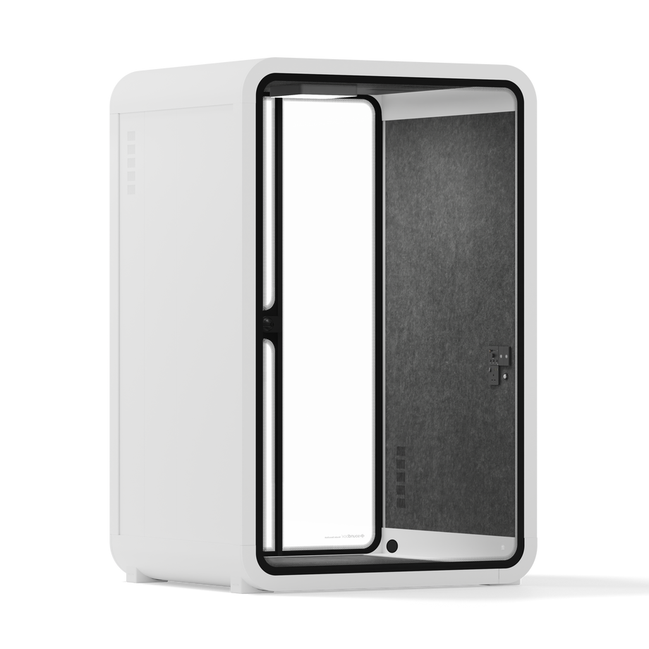 Office Phone Booth Quell - 2 PersonWhite / Dark Gray / No Furniture