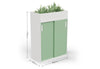 Moda Planter Filing Cabinet on a white background with dimensions Width 900mm × Depth 450mm × Height 1290mm. The modern cabinet features a durable powder-coated surface, high-quality slide rails, front lock, and casters, providing practical and stylish storage for office and collaborative workspaces.