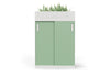 Moda Planter Filing Cabinet shown on a white background. This modern mobile cabinet features an electrostatic powder-coated surface, ABS handles, and a secure front lock, combining durability, contemporary style, and practical storage for office and collaborative environments.