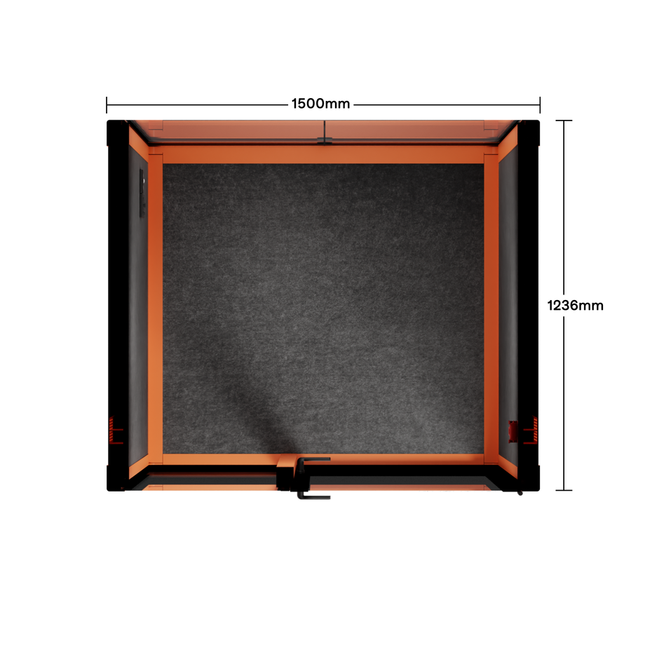 Quell+ - 2 Person PodOrange / Dark Gray / No Furniture
