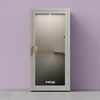 pebble grey office phone booth folio stand up no stool soundbox store