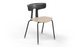 Okse Nord Stackable Chair on white background in black featuring a moulded PP-GF25 back, poplar plywood seat and powder-coated steel frame for durable, modern, space-efficient seating.