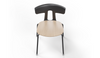 Okse Nord Stackable Chair on white background in black featuring a moulded PP-GF25 back, poplar plywood seat and powder-coated steel frame for durable, modern, space-efficient seating.