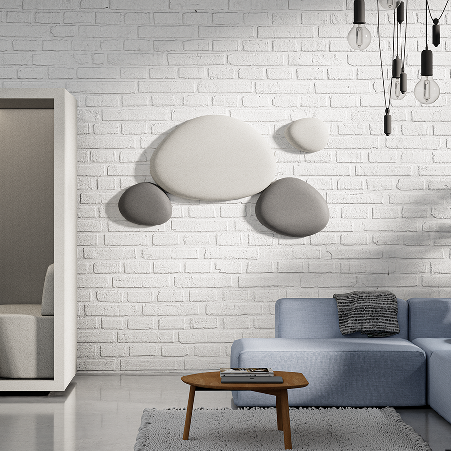 Folio Pebble - Acoustic Ceiling Panels SetPebble Grey / Dark Grey