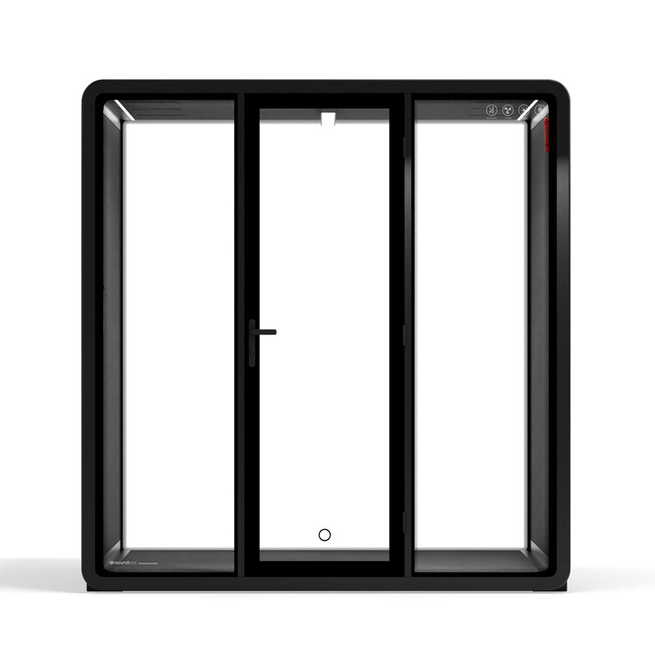 Quell+ - 6 Person Meeting BoothBlack / Dark Grey / No Furniture