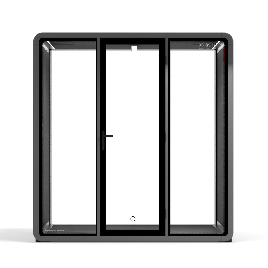 Quell+ - 6 Person Meeting BoothWooden / Dark Grey / No Furniture