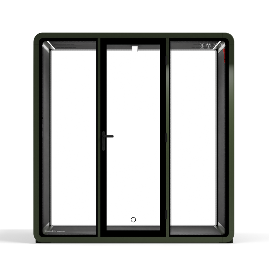 Quell+ - 6 Person Meeting BoothDark Green / Dark Grey / No Furniture