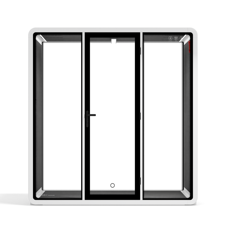 Quell+ - 6 Person Meeting BoothWhite / Dark Grey / No Furniture