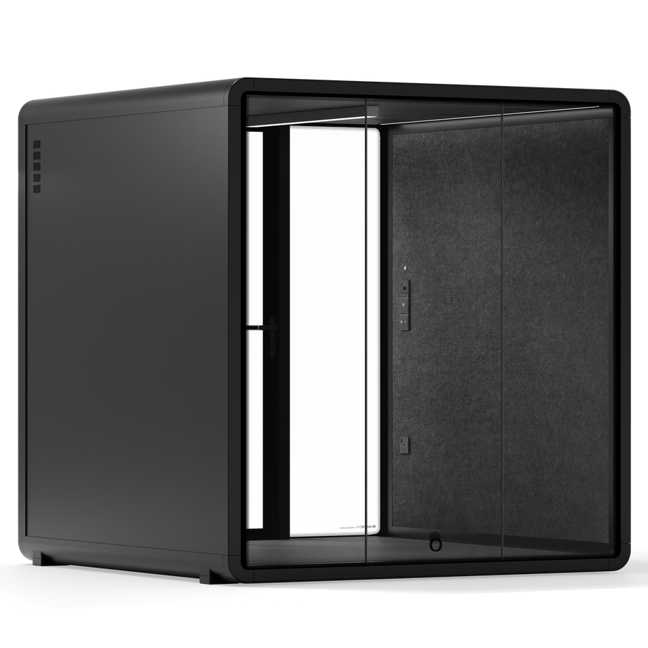 Quell+ - 6 Person Meeting BoothBlack / Dark Grey / No Furniture