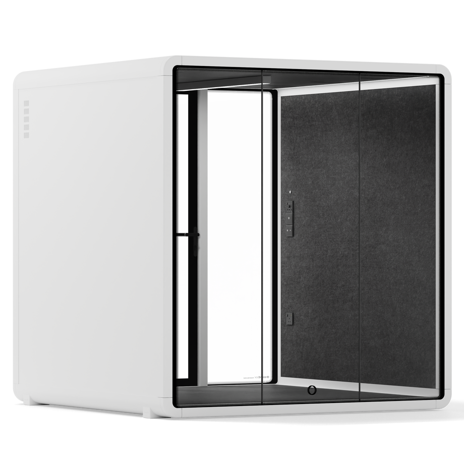 Quell+ - 6 Person Meeting BoothWhite / Dark Grey / No Furniture