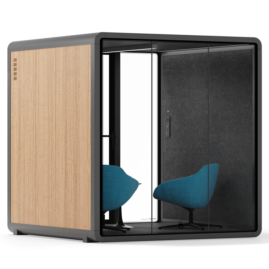 Quell+ - 6 Person Meeting BoothWooden / Dark Grey / Furniture Set 2