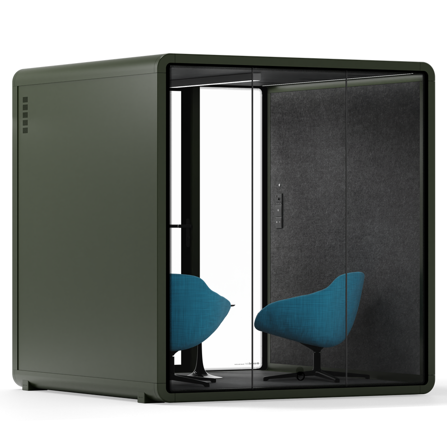 Quell+ - 6 Person Meeting BoothDark Green / Dark Grey / Furniture Set 2