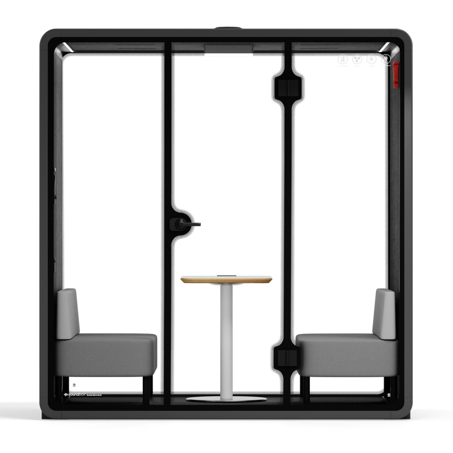 Quell Demi Booth 2+Charcoal / Dark Grey / Furniture Set 1