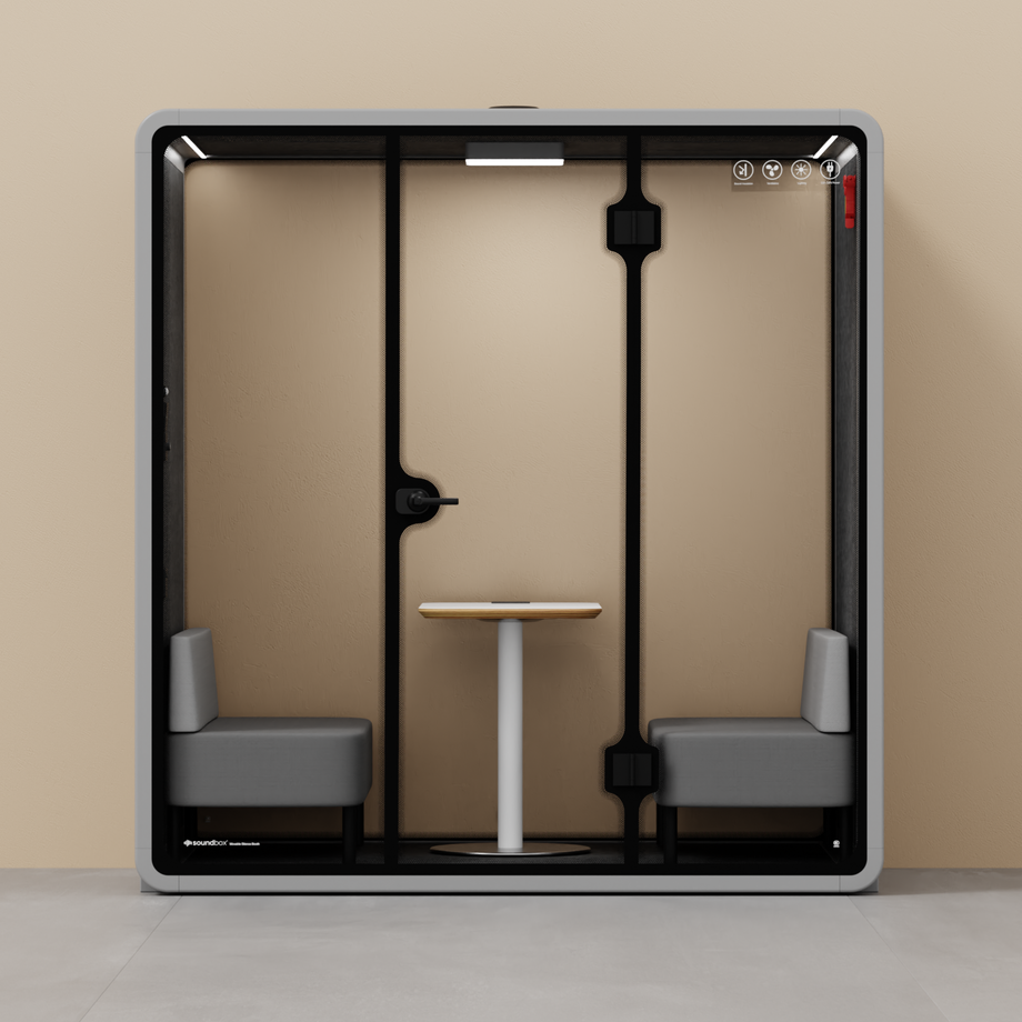 Quell Demi Booth 2+Light Grey / Dark Grey / Furniture Set 1