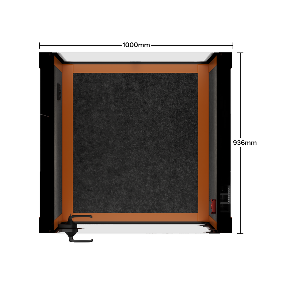 Office Pod Quell FlexOrange / Dark Grey / No Furniture