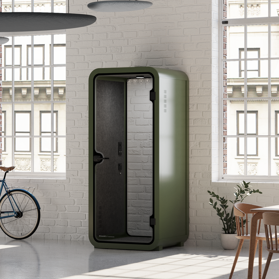 Office Pod Quell FlexGreen / Dark Grey / No Furniture