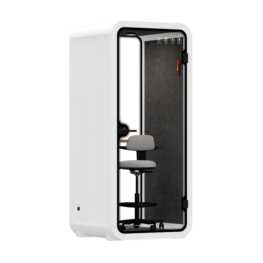 Office Pod Quell FlexWhite / Dark Grey / With Furniture