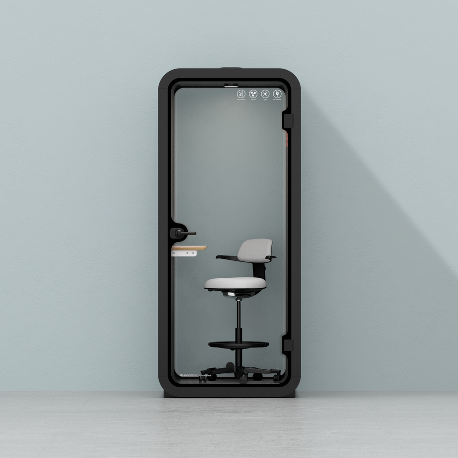 Office Pod Quell FlexWooden / Dark Grey / With Furniture