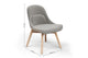 A Bloom Beech Wood Office Chair with dimensions indicated on a white background. The dimensions are width 550mm, depth 620mm, height 820mm and seat height 450mm.