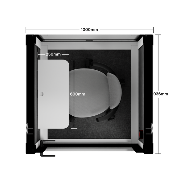 Quell+ Flex - SoloWhite / Dark Grey / With Furniture